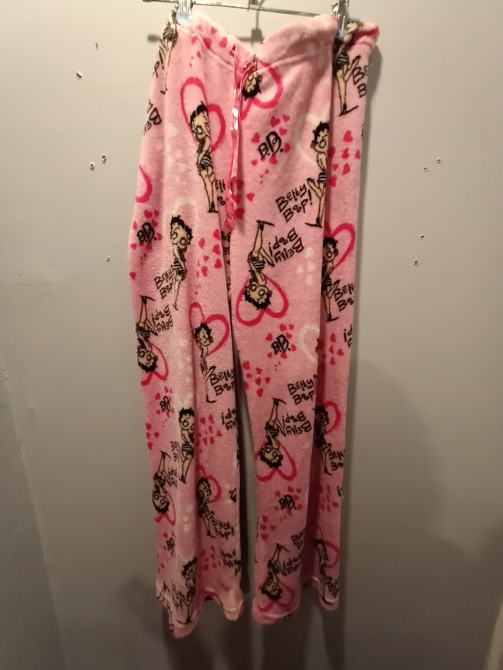 Betty Boop Woman's Pink Fleece Pajama Pants